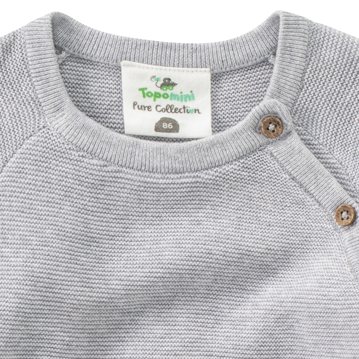 Baby Strickpullover mit Farbteiler