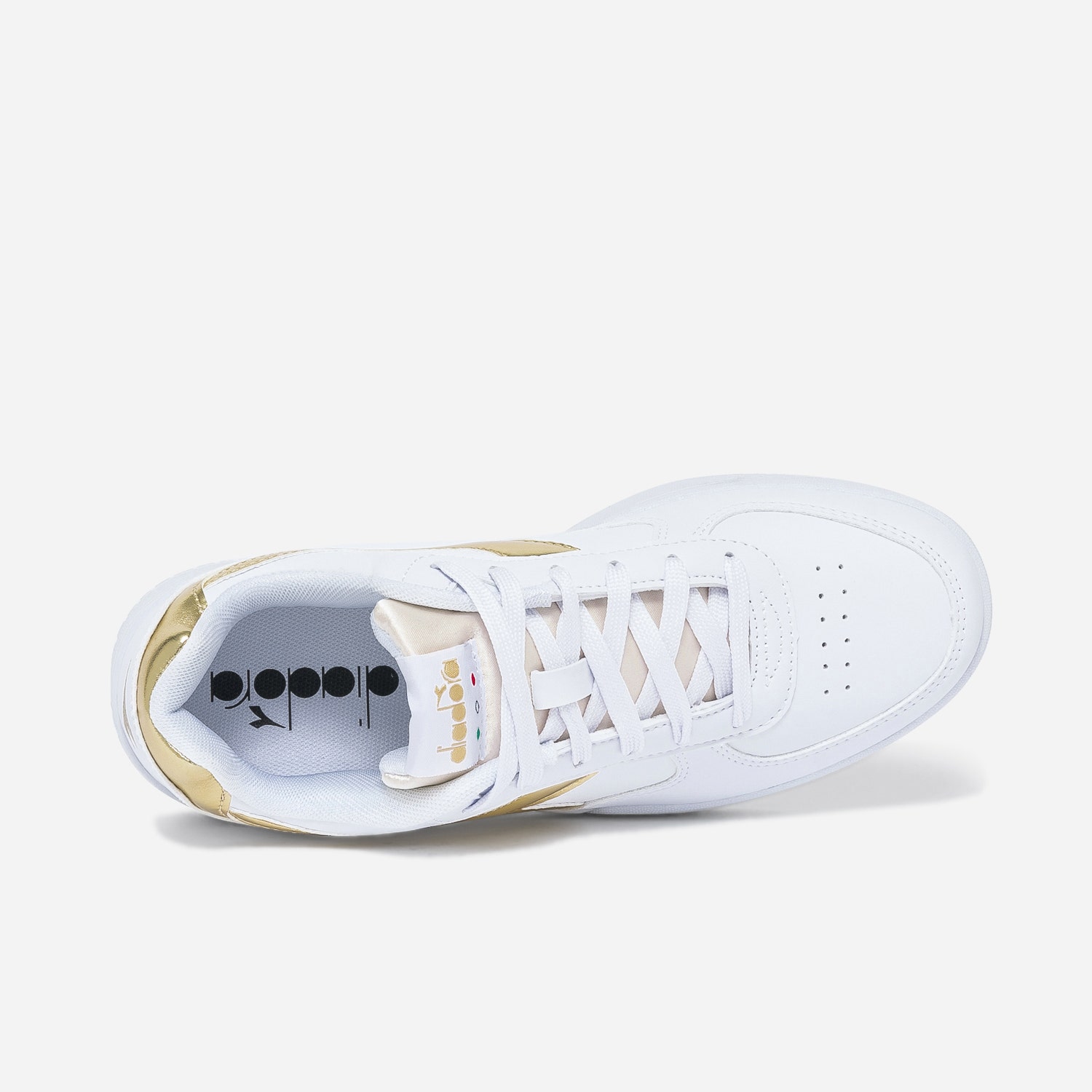 Tennis DIADORA blanche et dorée