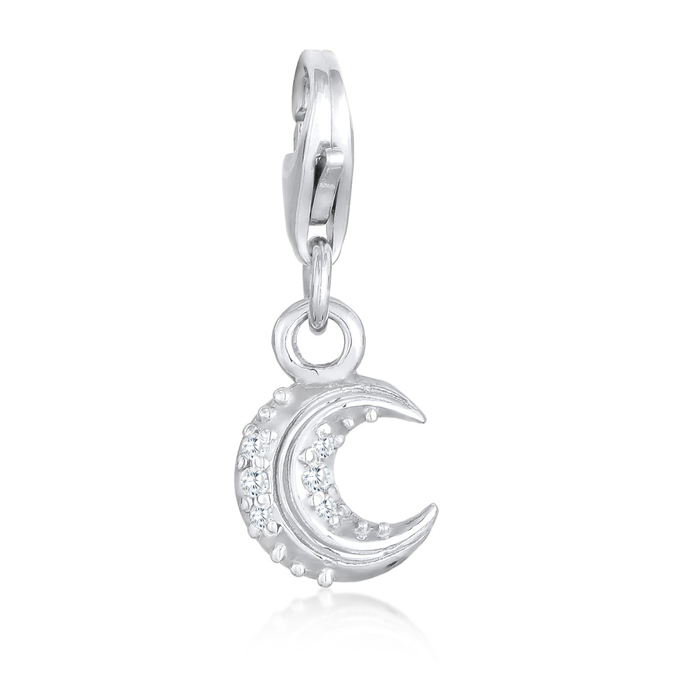 Nenalina Nenalina Amulette Charm femme demi-lune scintillante avec cristaux zirconium en a Pendentif