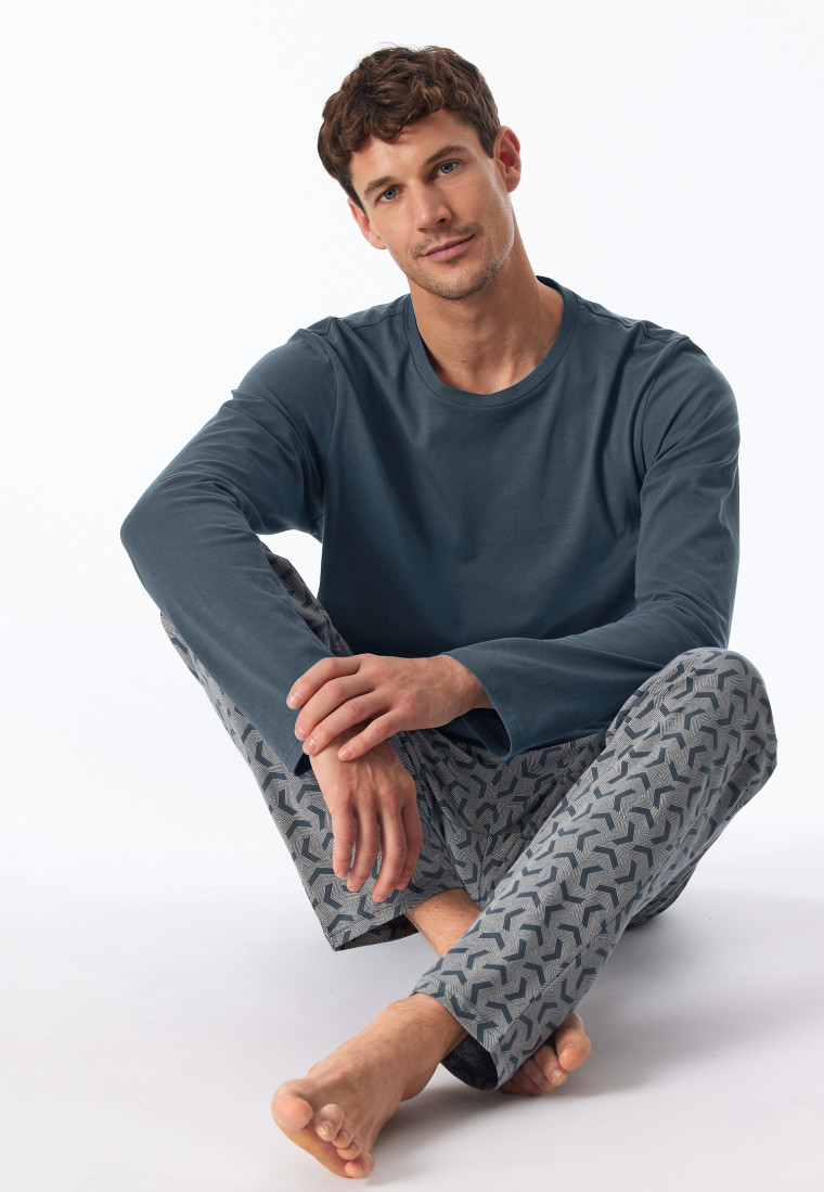 Schlafanzug lang jeansblau - Casual Essentials