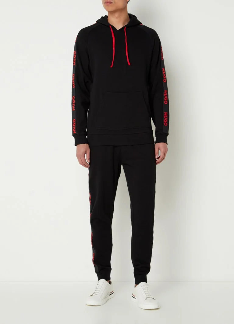 HUGO BOSS Sporty hoodie with logo tape