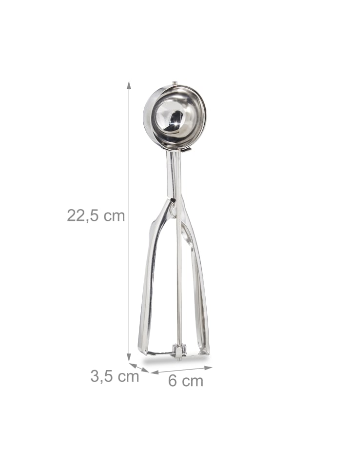 relaxdays Eisportionierer in Silber - Ø 53 mm günstig kaufen onesize
