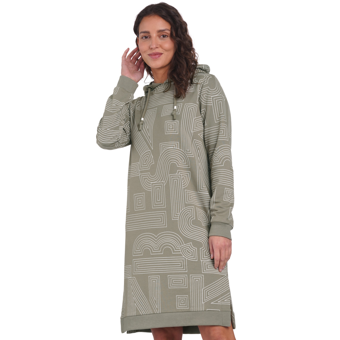 Damen Sweatkleid mit Kapuze
