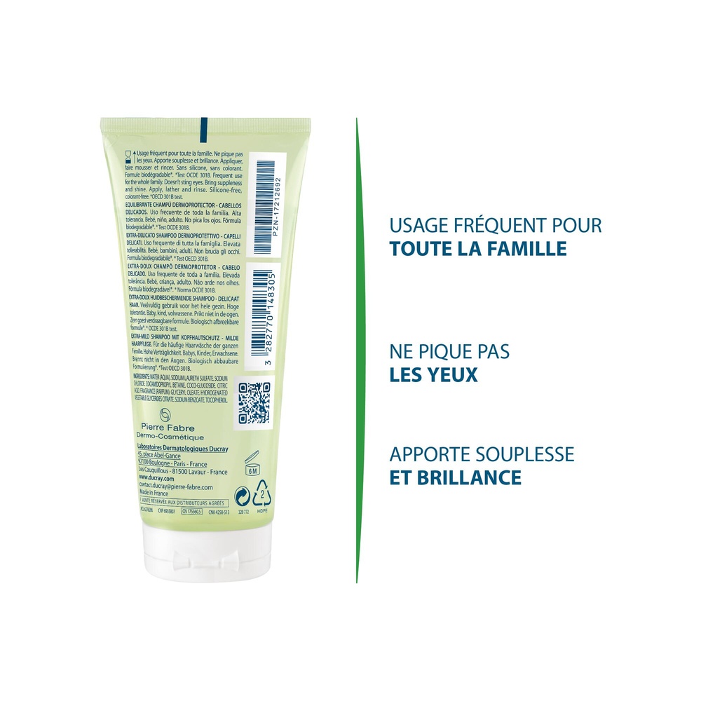 Ducray Extra doux shampoing dermo-protecteur 10 0ml Shampoing