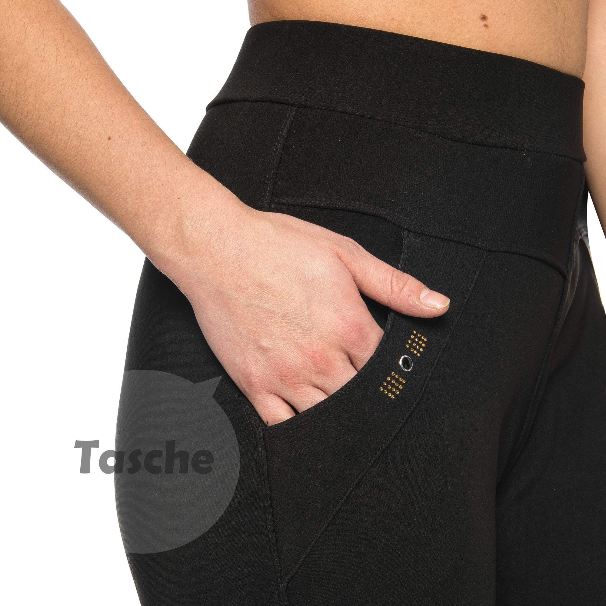 Kendindza Collection Thermohose Thermohose Damen Winter gefüttert warm Innenfleece Winterhose elegant Gummibund, Schlupfhose, Stretch