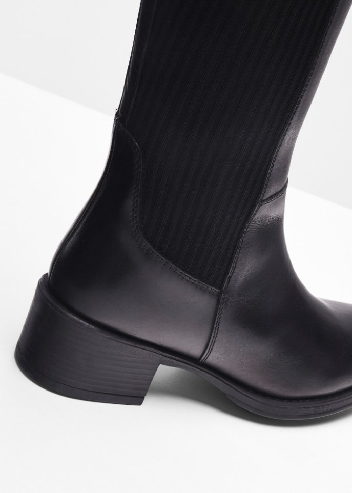 Weitschaftstiefel aus Leder