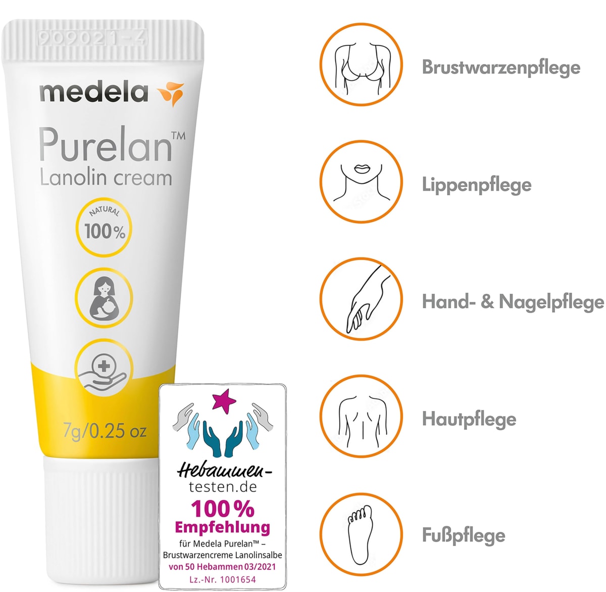 Brustwarzencreme Purelan, 7 g