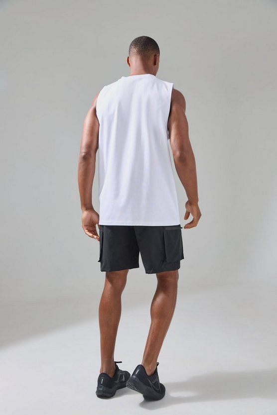 Man Active Performance Tanktop mit V-Ausschnitt