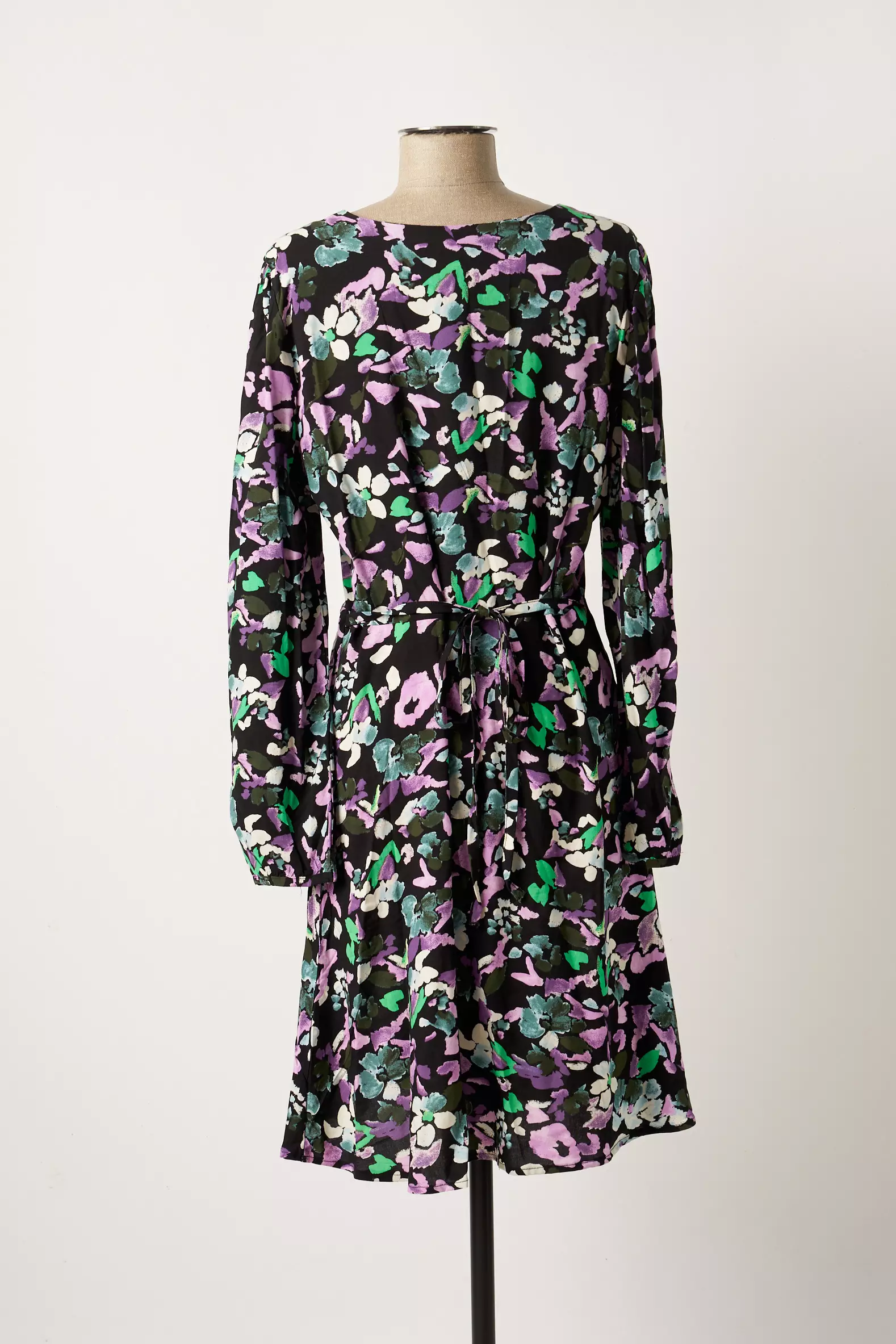 Ichi Robes Mi Longues Femme couleur noir