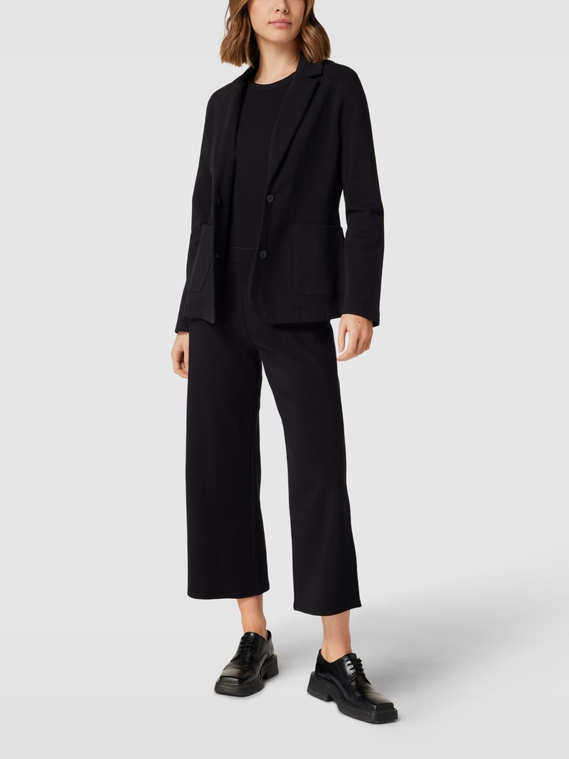 Blazer mit Reverskragen in schwarz