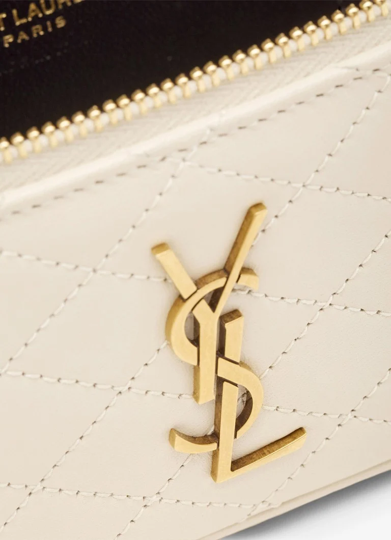 Geantă mini Gaby Vanity din piele de miel de la Saint Laurent