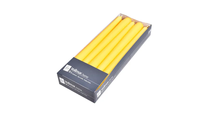 Vollmar Spitzkerzen 10er Pack gelb