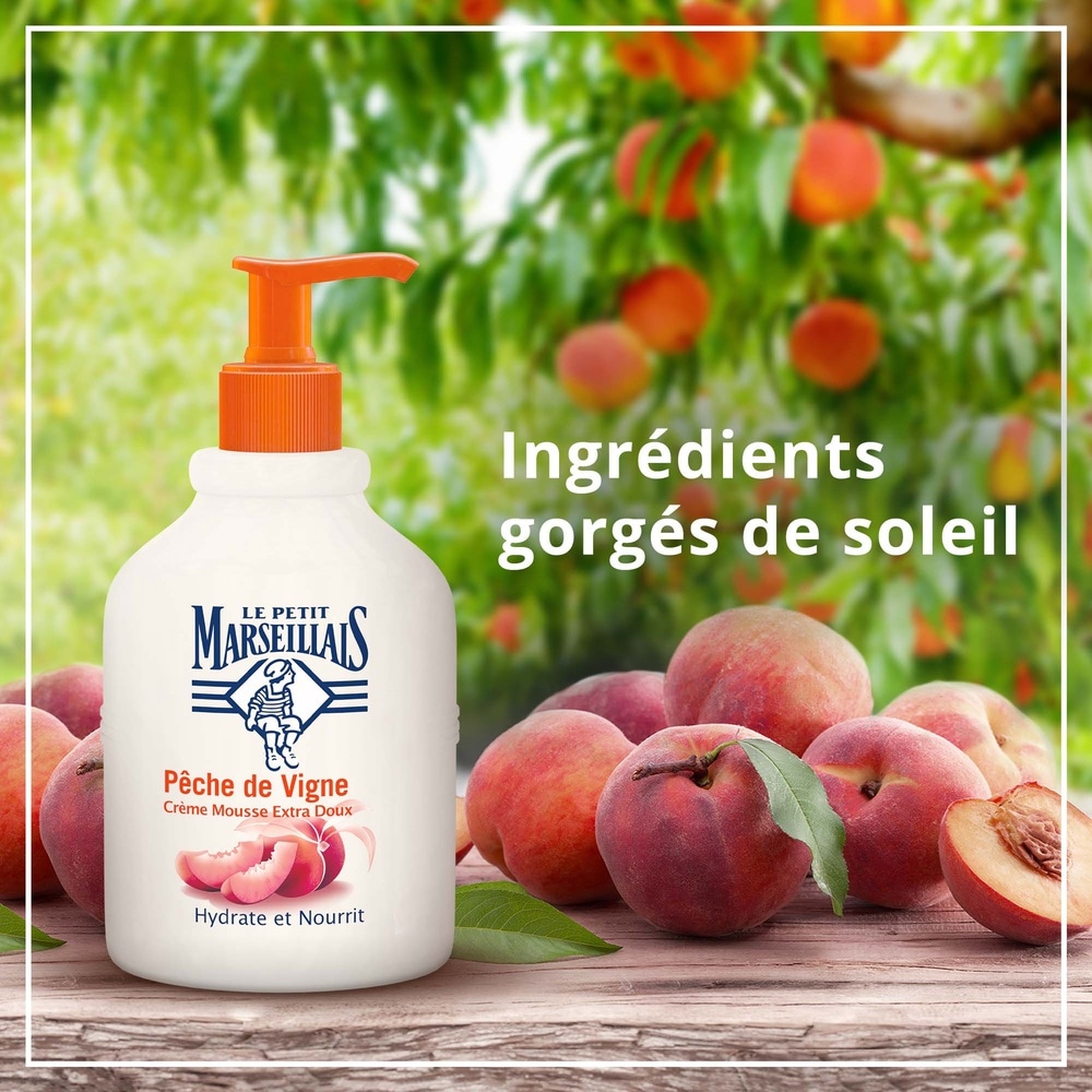 le petit marseillais Savon Liquide Pêche de Vigne, 500ml Savon