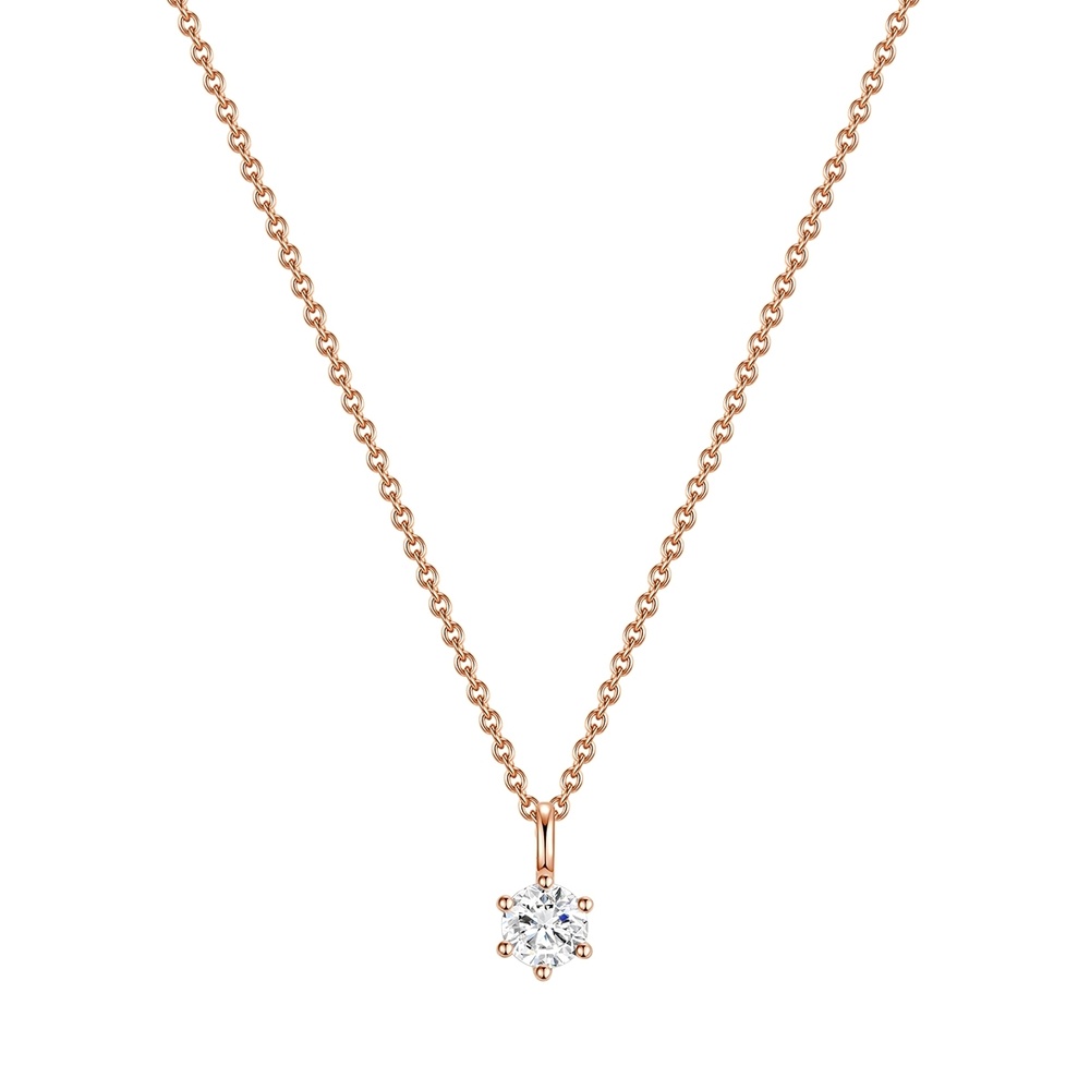 Glanzstücke München Collier en argent Argent sterling Oxyde de zirconium (CZ) en Or rose collier
