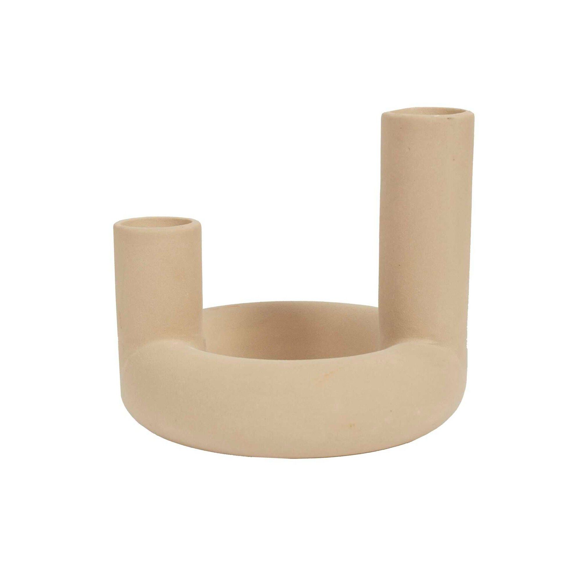 Vase soliflore céramique 2 tubes
