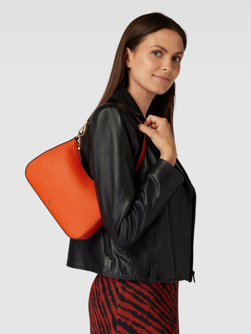 Umhängetasche mit Label-Details Modell 'DANNI' in orange