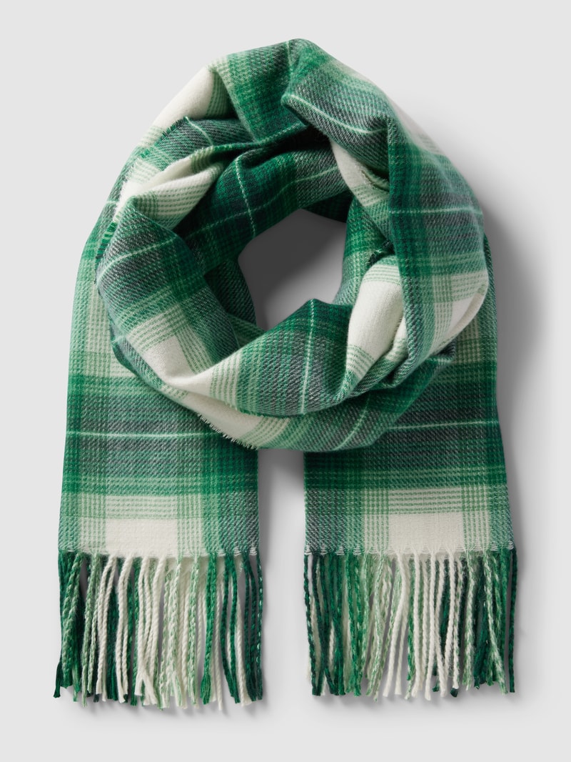 Schal mit Tartan-Karo Modell 'Afadi' in dunkelgrün