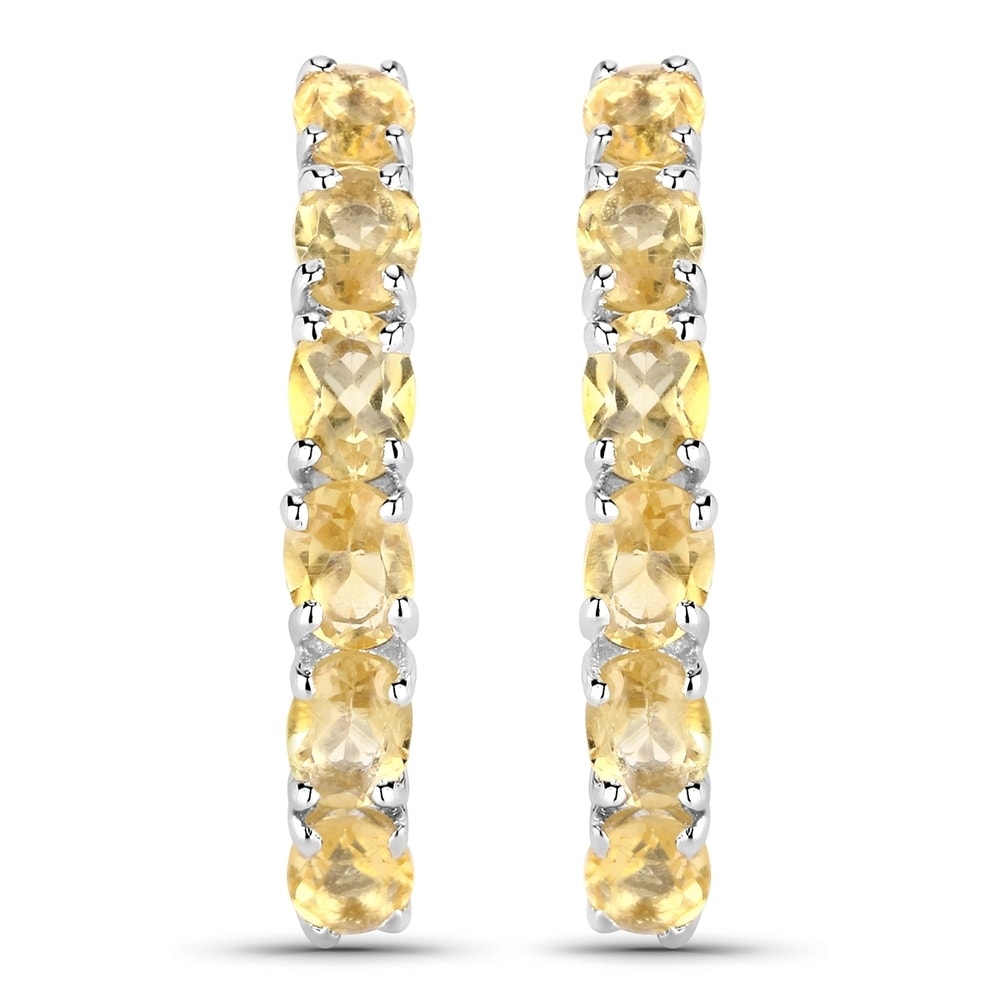 Rafaela Donata Boucles doreilles Argent sterling Citrine en Argent Bijoux