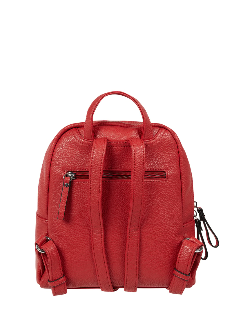 Rucksack in Leder-Optik in rot