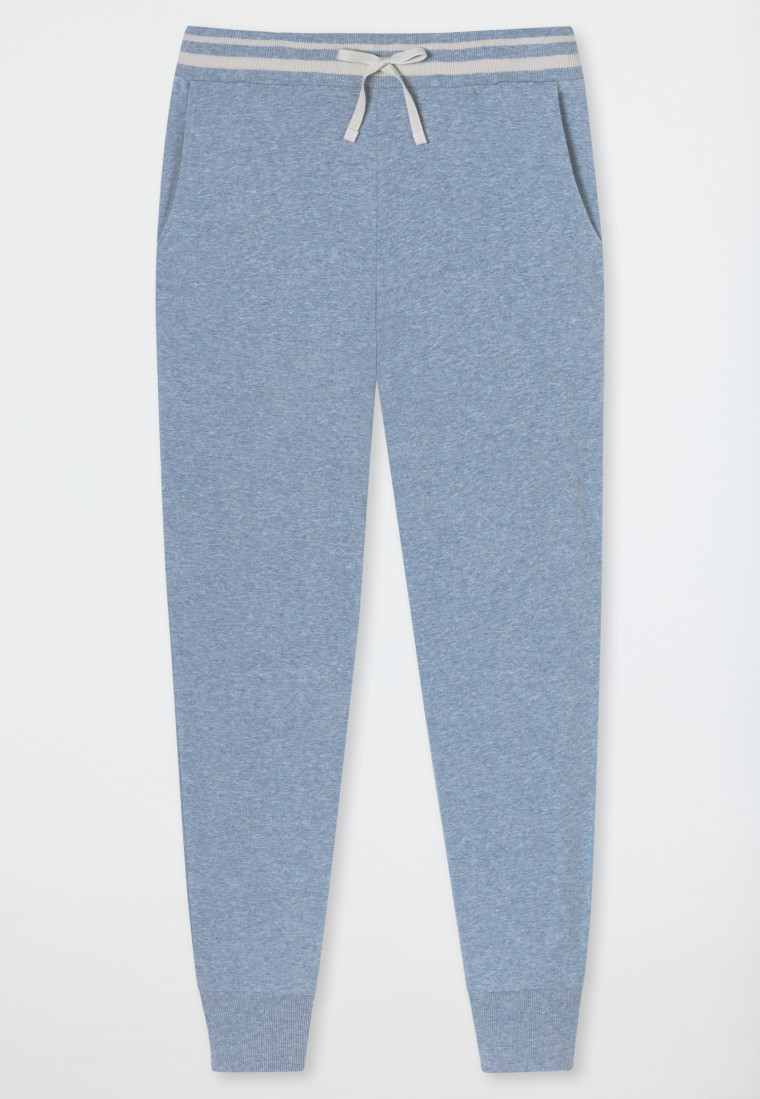 Loungehose lang Organic Cotton Bündchen jeans-meliert - Mix+Relax