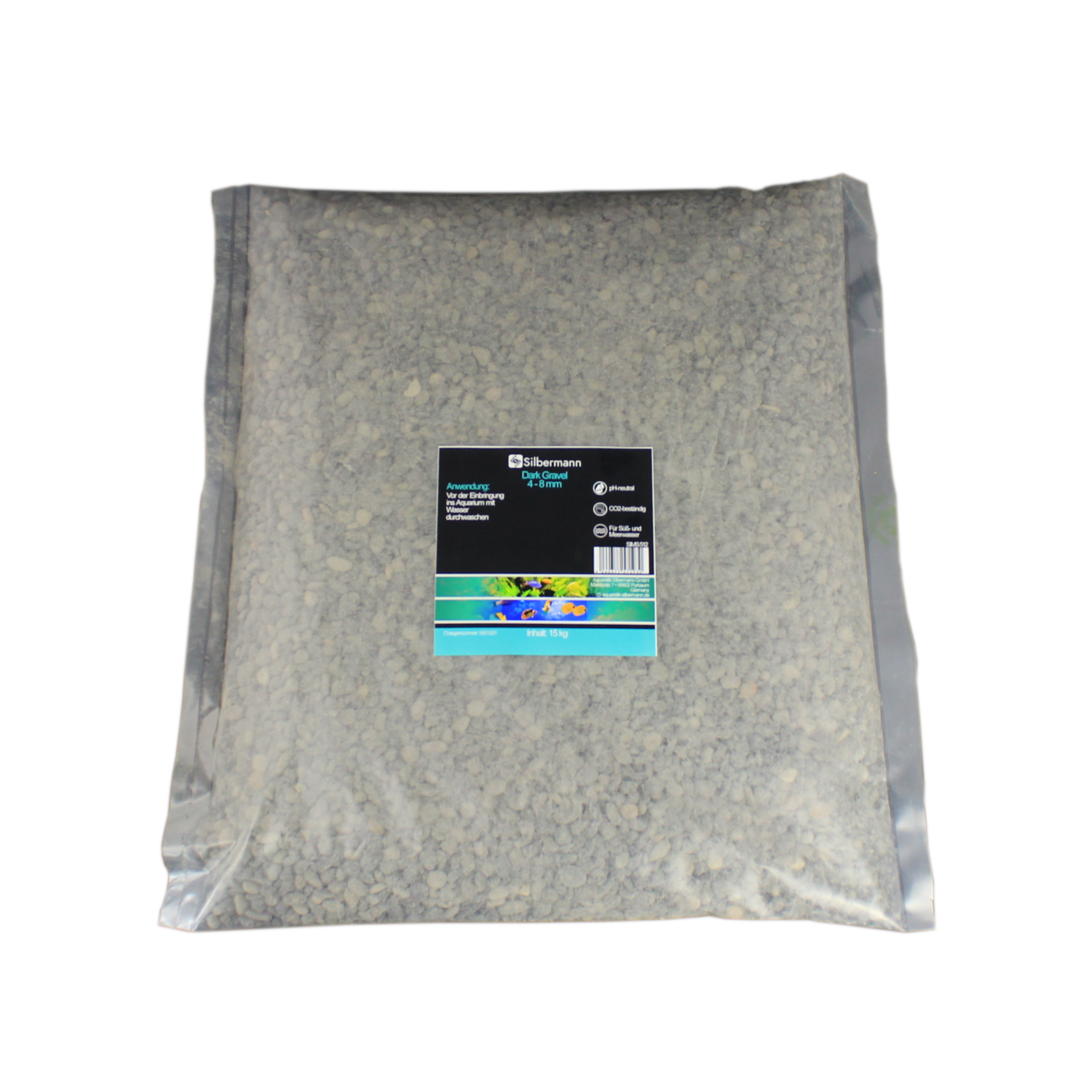 Silbermann Bodengrund Silbermann Dark Gravel 15 kg