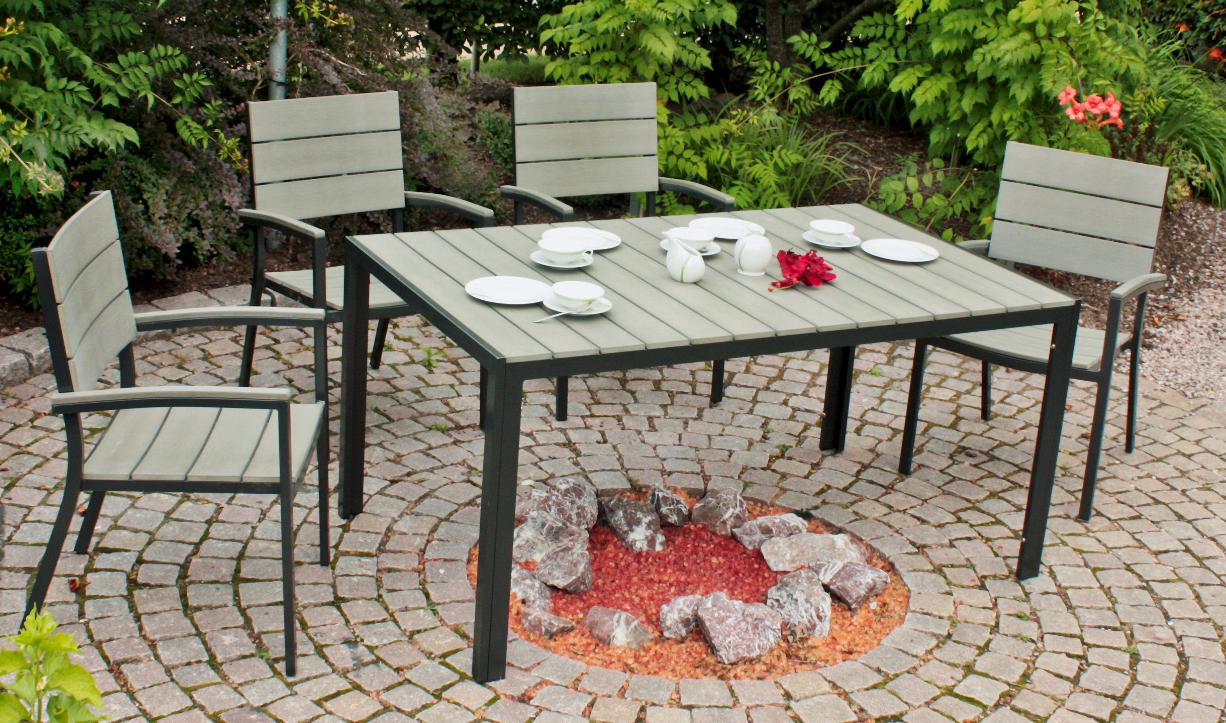 Garden Pleasure Gartenstuhl OLIVIA (Set, 2 St), 2er Set, Polyrattan