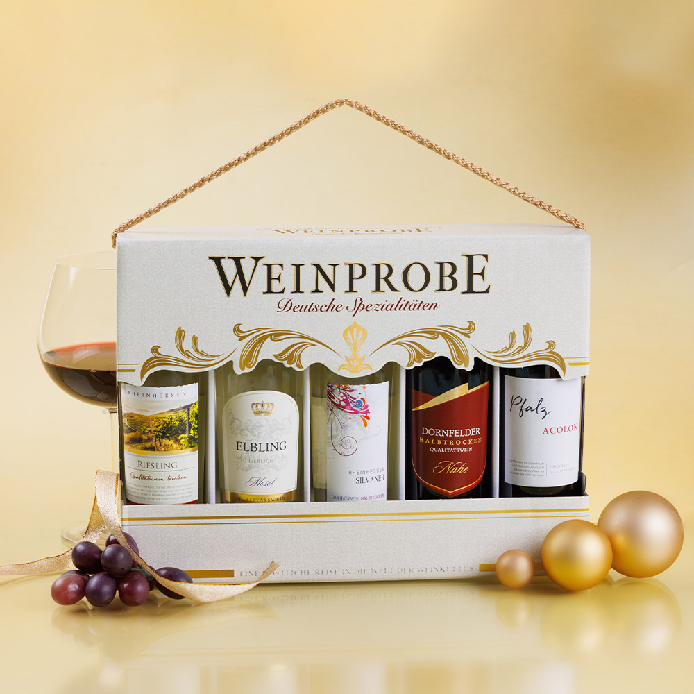 Moselland Weinprobe 5er Geschenkpackung - Weine aus Deutschland 5 x 250 ml