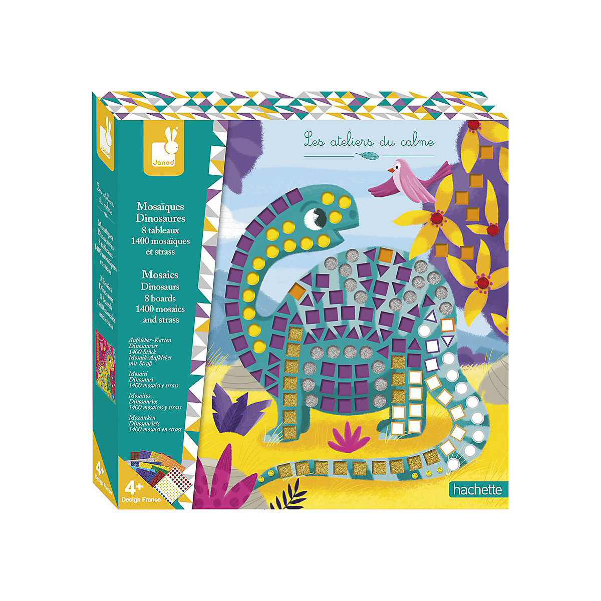 Kreativ-Set Aufkleber-Karten Dinosaurier