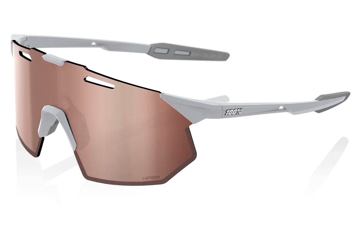 100 Percent Hypercraft SQ Matte Stone Grey / HiPER Crimson Silv Mir Lens