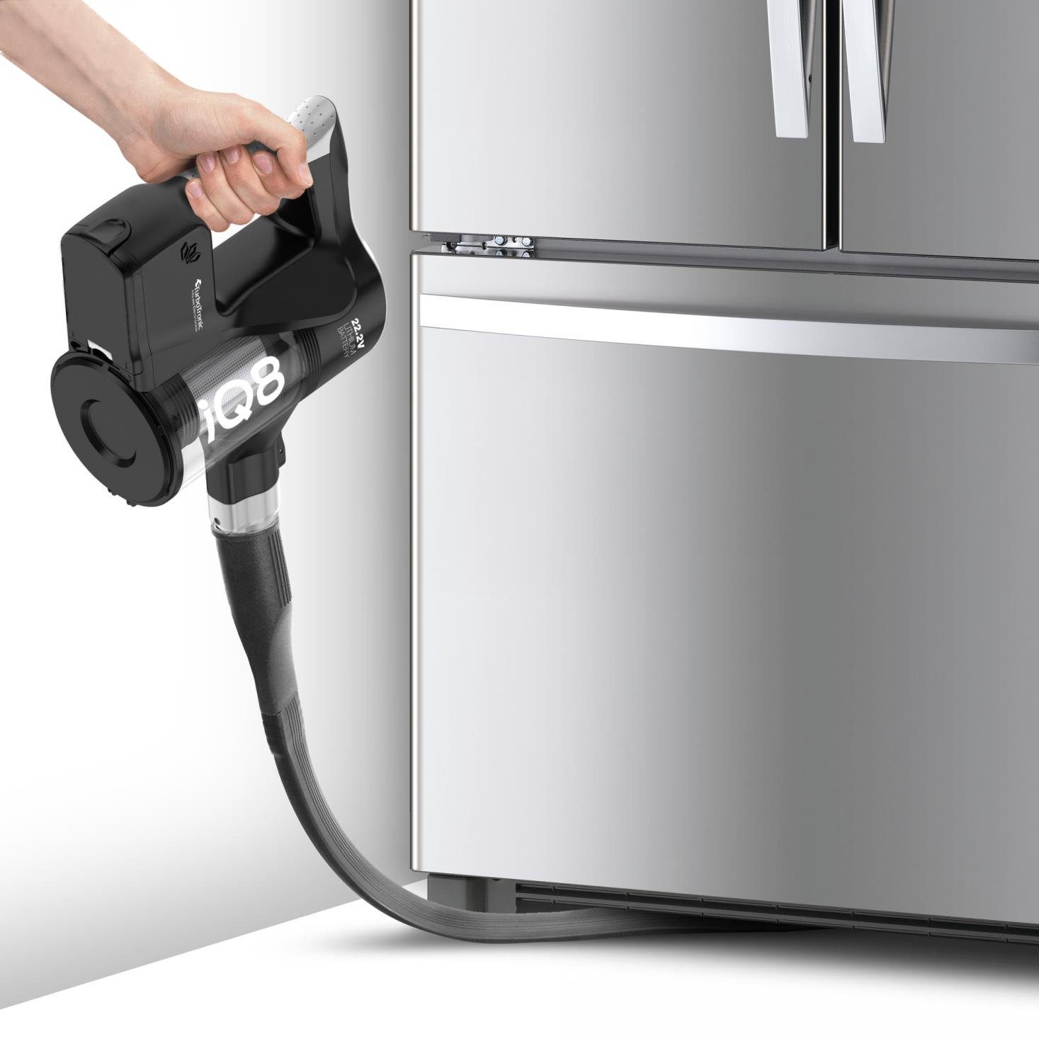 TurboTronic by Z-Line Akku-Hand-und Stielstaubsauger >8 kpa, 45 Min. Laufzeit, ultra-Leichtgewicht Boden Staubsauger, 120 W, beutellos, kabelloser Handsauger mit Wandhalterung