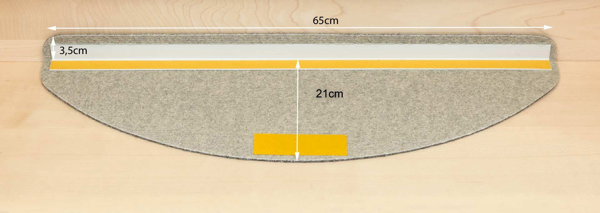 Stufenmatte Stufenmatten Ramon MW Halbrund Bordeaux 14 Stück, Metzker®, halbrund, Höhe: 2 mm, 14 Stück im Set - Bordeaux