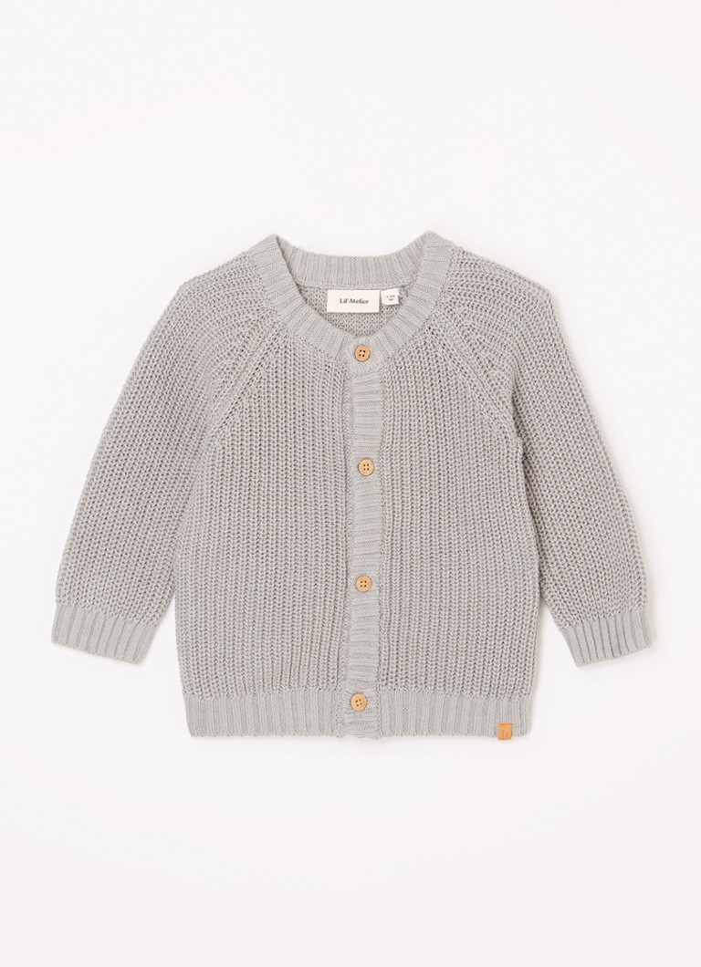 Vestă tricotată groasă din bumbac organic Lil' Atelier NBNEmlen