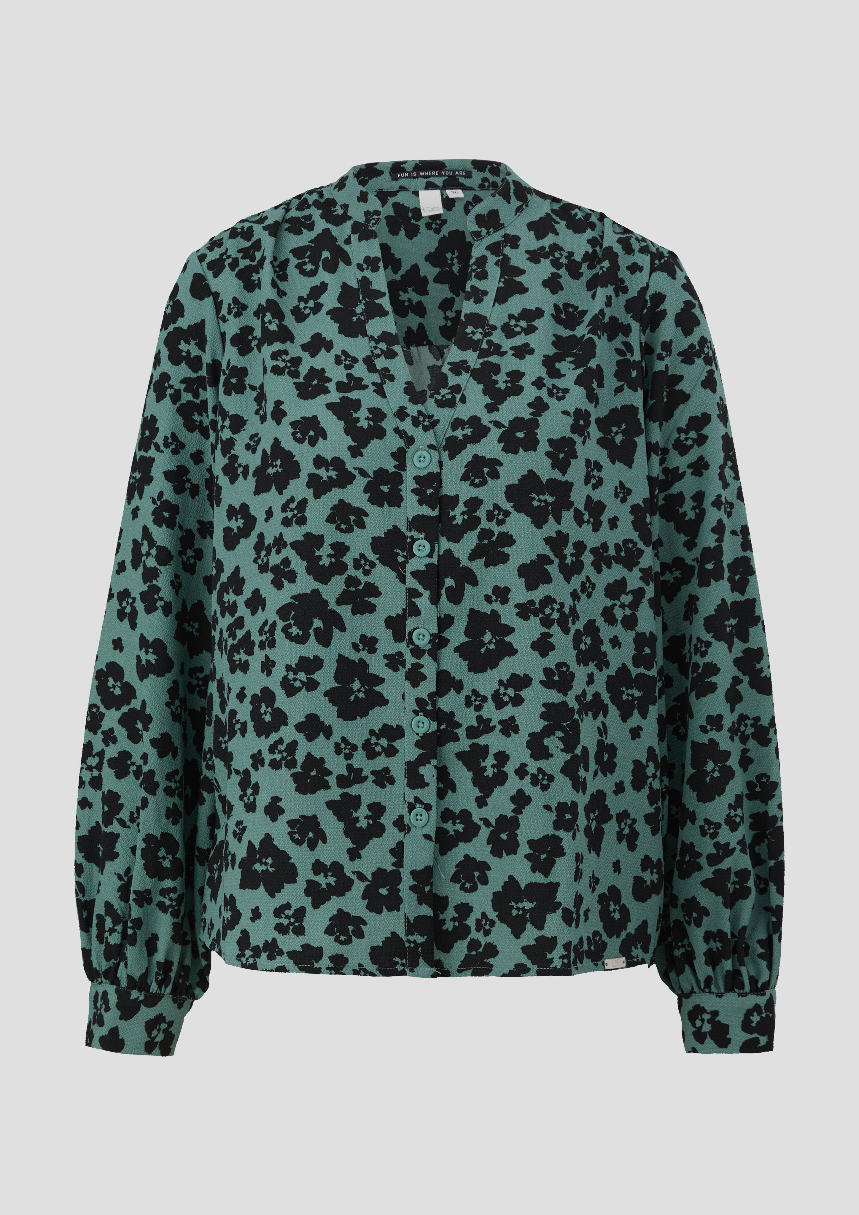 Gemusterte Bluse mit Knöpfen  2140298-65A9