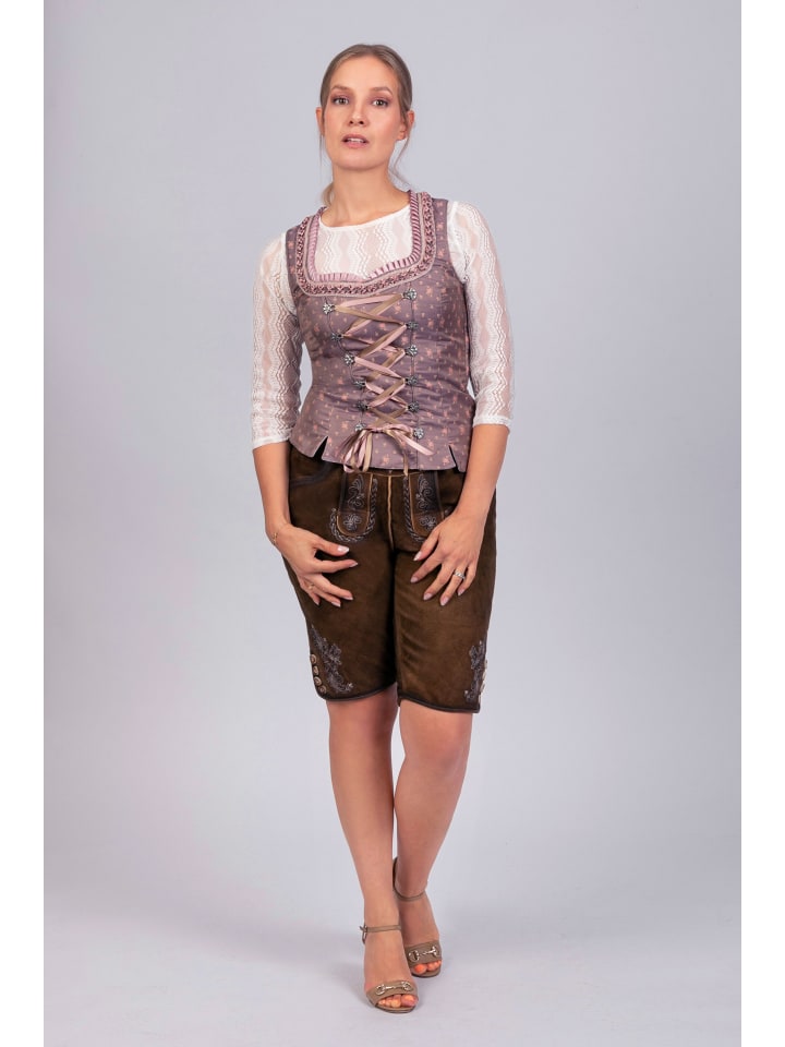 Edelnice Lederhose in dunkelbraun günstig kaufen