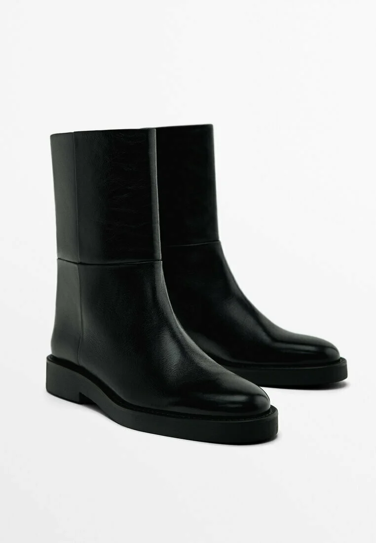 Massimo Dutti SHINY - Botines con plataforma