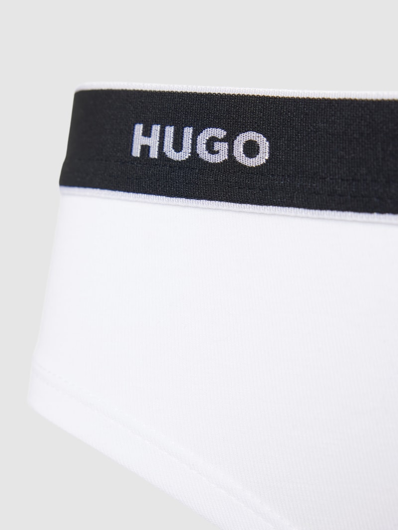Slip mit Label-Print im 3er-Pack in schwarz
