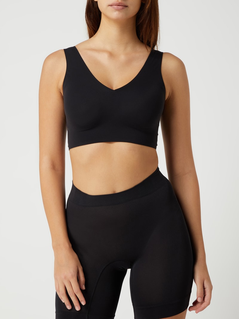 Bustier mit Stretch-Anteil - wattiert in schwarz