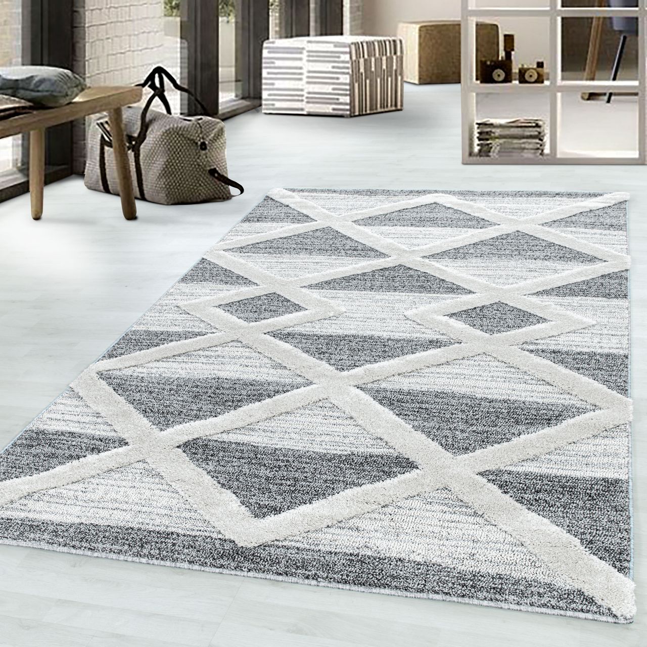 Ayyildiz Teppich, PISA 4709, GREY, 60 x 110 cm