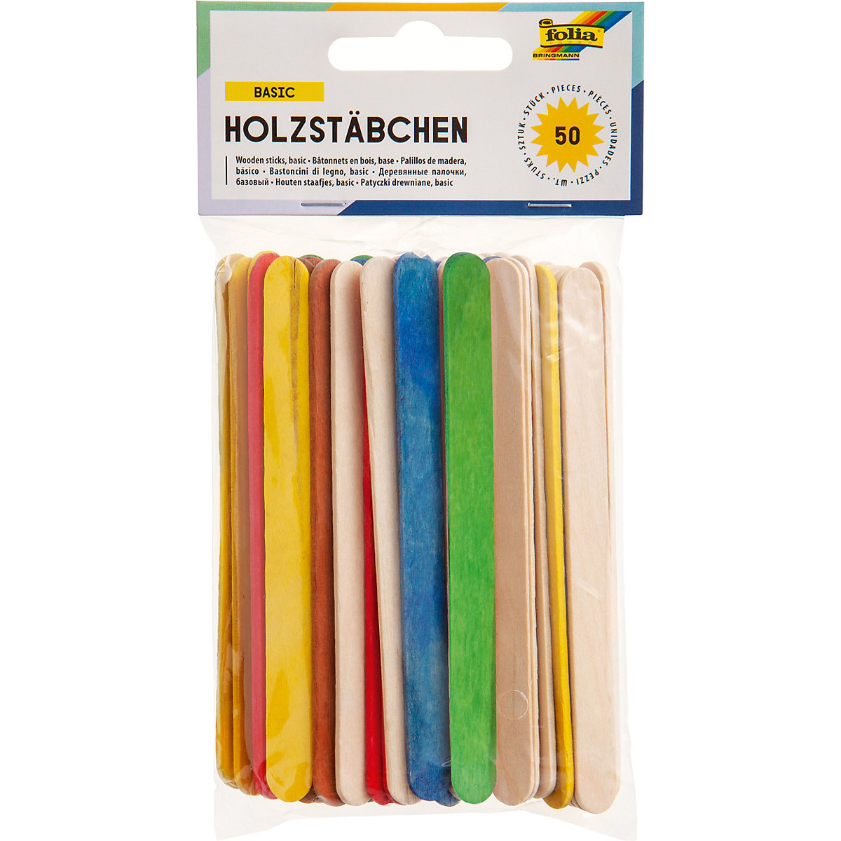Holzstäbchen, 50 Stück