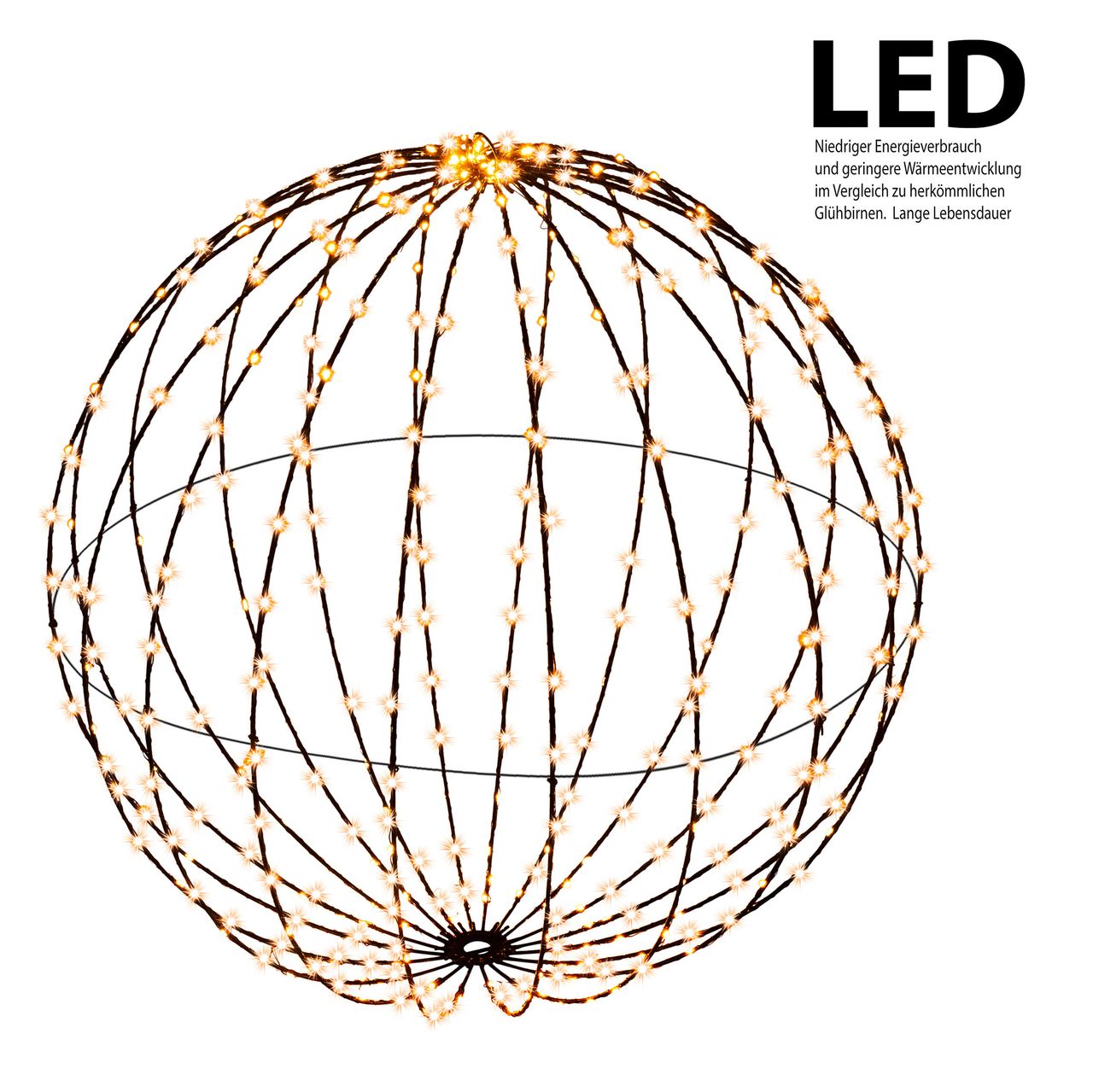 Weles AMARE LED Ball 60cm mit 400 LED´s in warmweiß