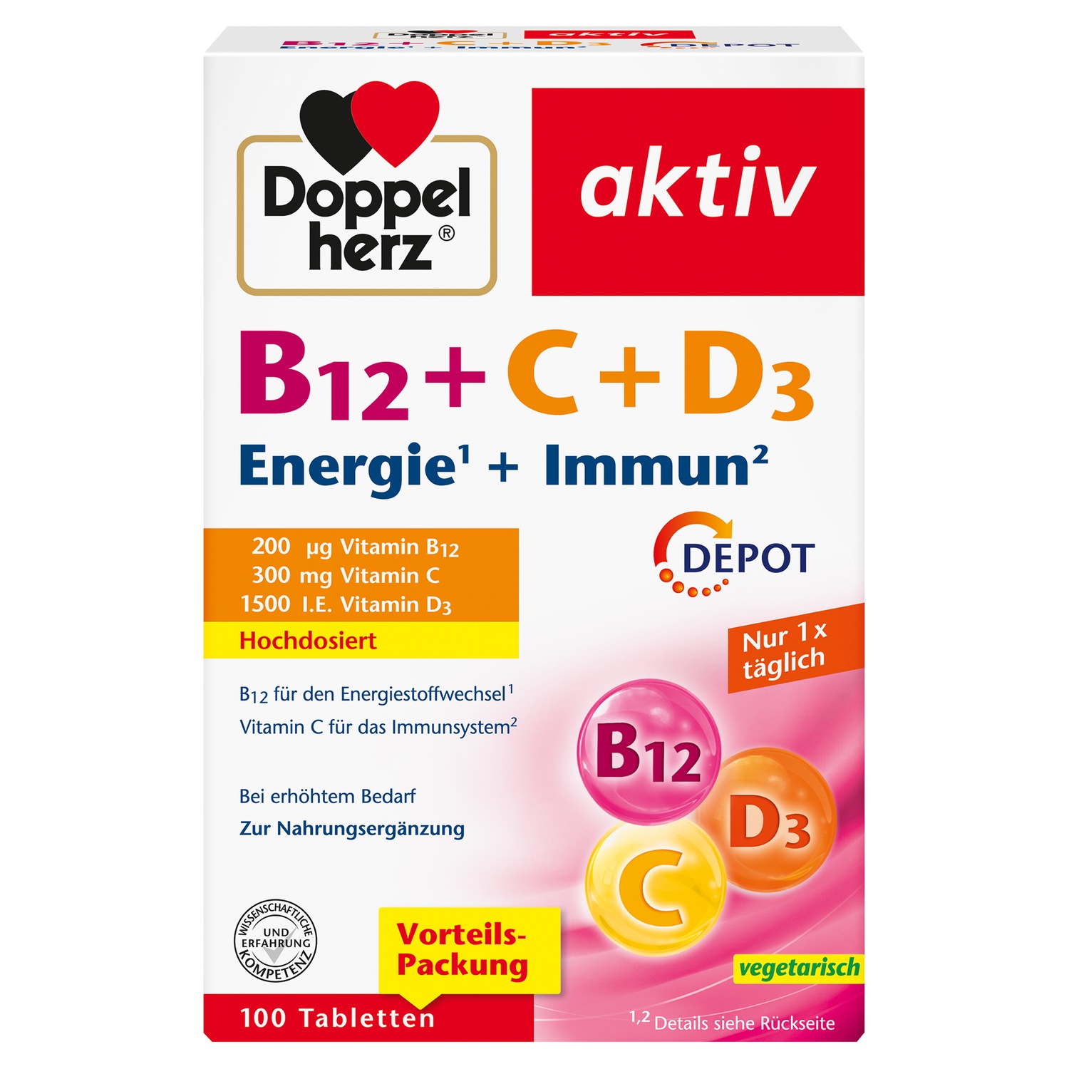 B12+C+D3 Depot aktiv Tabletten