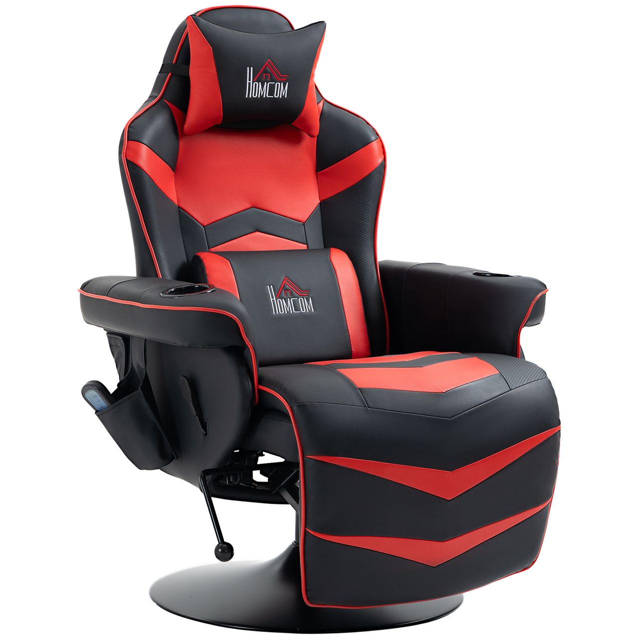 HOMCOM Relaxsessel mit Massagefunktion Ergonomischer TV-Sessel mit Becherhalter