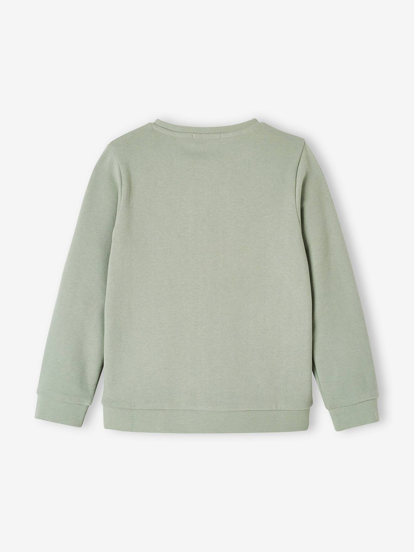 Sweat motif fantaisie fille vert