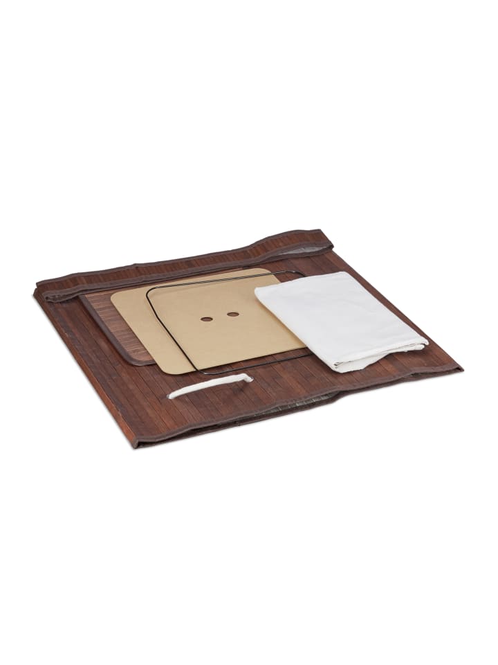 relaxdays Wäschekorb in Braun - (B)36 x (H)63 x (T)36 cm günstig kaufen onesize