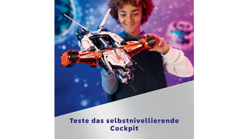 LEGO 42181 ǀ Technic VTOL-Schwerlastraumfrachter LT81, Spielset mit Weltraumflieger
