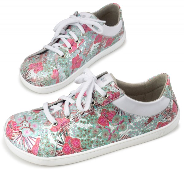 Fare Bare |vB ~ LowCut Leder Schnürer ~ Hellblau Print