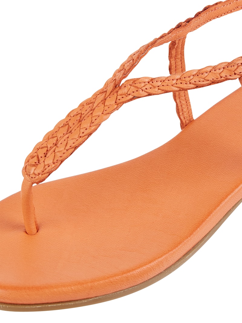 Sandalen aus Leder in orange