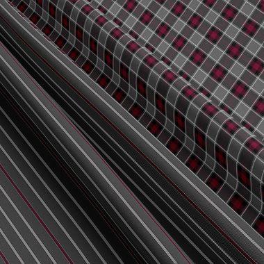 Bettwäsche Baumwolle 135x200, 155x220, 200x200 oder 200x220, Leonado Vicenti, Renforcé, 2 teilig, Gestreift grau bordeaux mit Reißverschluss