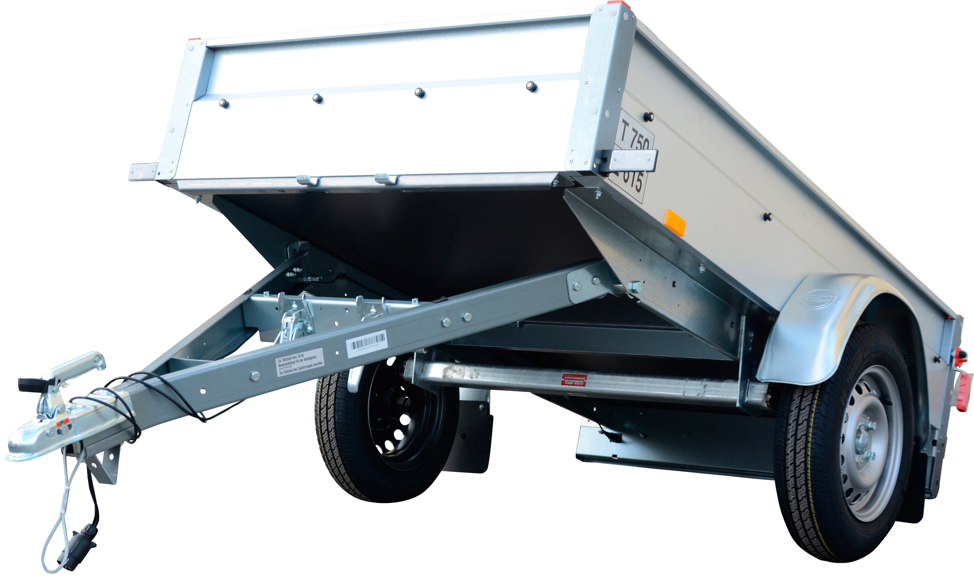 STEMA PKW-Anhänger Basic 750 mit Kippdeichsel, max. 615 kg, Komplett-Set, Einachser ungebremst