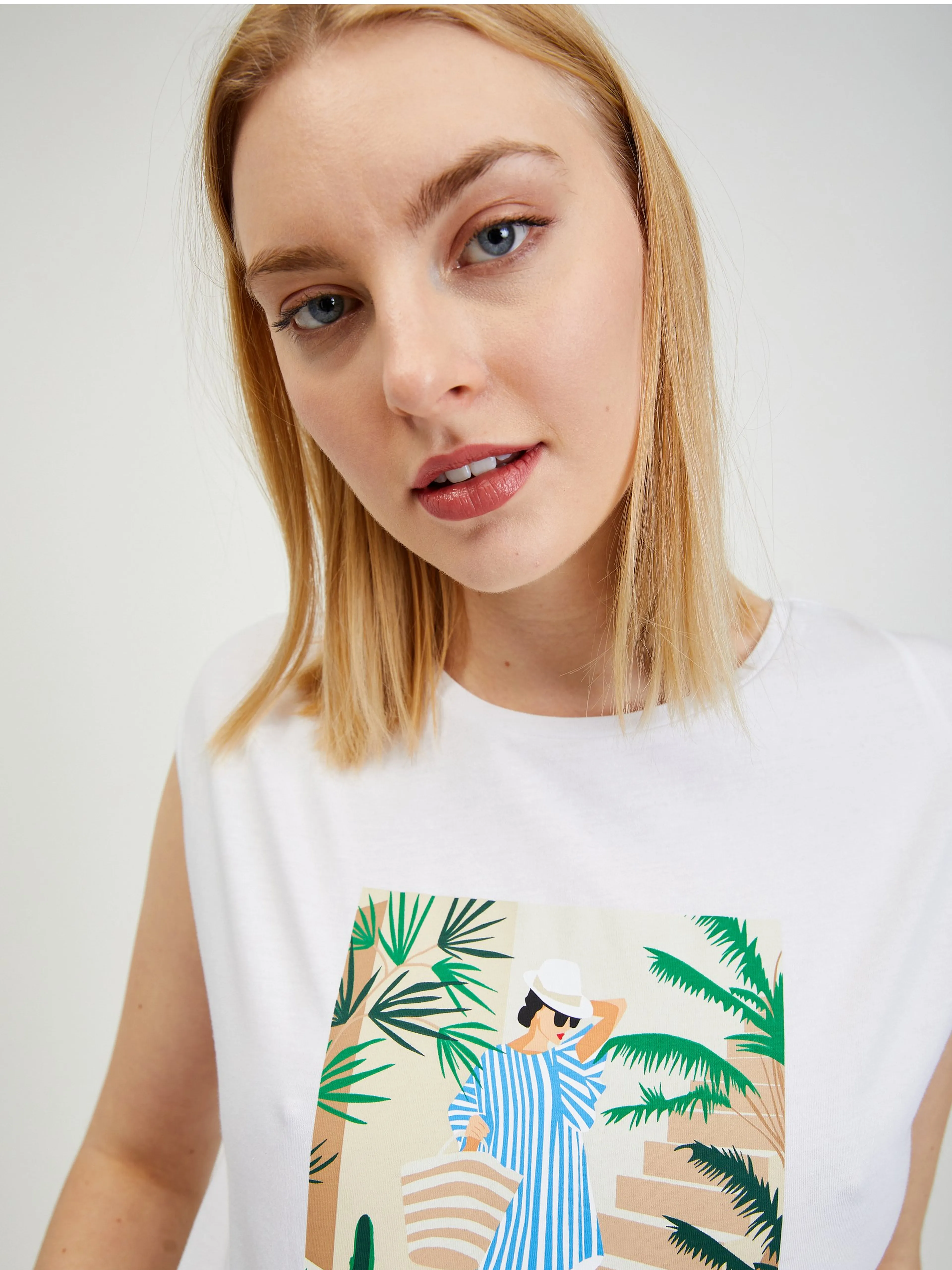 Weißes Damen T-shirt ORSAY